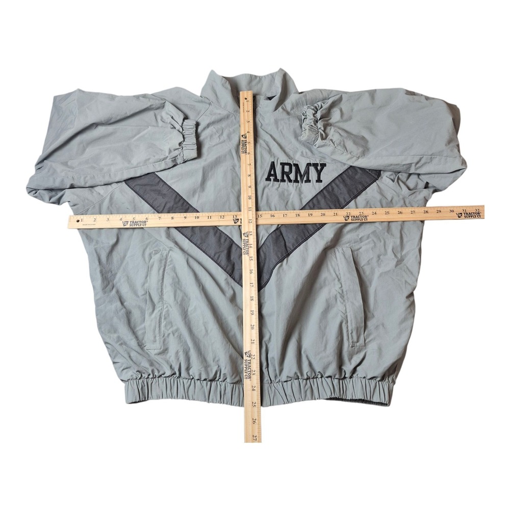 U.S. Army PTU Jacket American Power Source Gray Nylon Zip Up Military Men's M - Picture 4 of 7